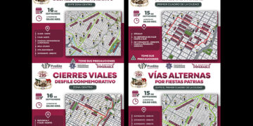 Informa Gobierno de Pepe Chedraui cierres viales ante las Fiestas Patrias 2026