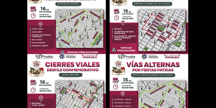 Informa Gobierno de Pepe Chedraui cierres viales ante las Fiestas Patrias 2026