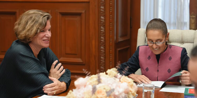Claudia Sheinbaum recibió en Palacio Nacional la economista Mariana Mazzucato