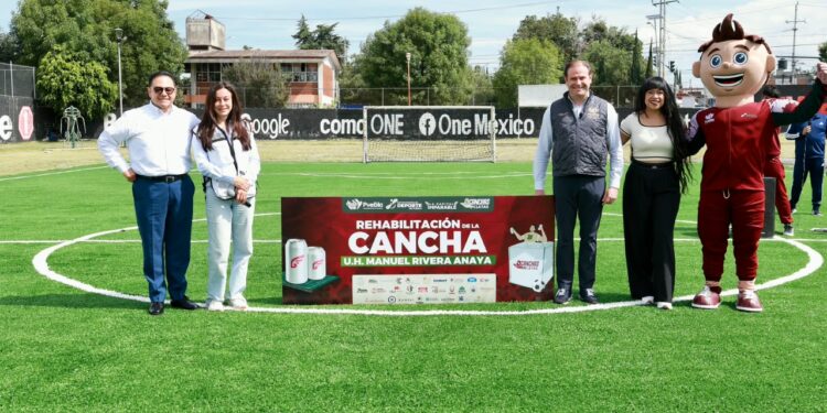 Impulsa Gobierno de Pepe Chedraui la rehabilitación y dignificación de espacios deportivos en Puebla Capital
