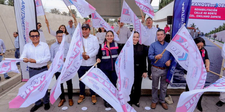 Lupita Cuautle pone en marcha la rehabilitación de la calle 40 Norte en Emiliano Zapata