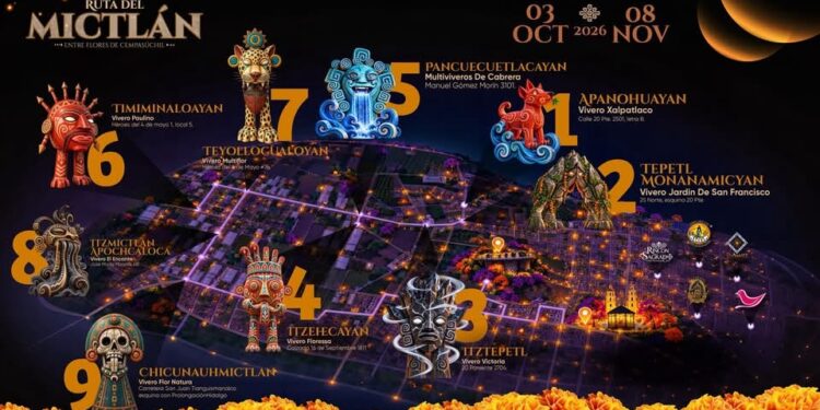 Atlixco ofrece recorrido artístico por el Mictlán durante la temporada de Día de Muertos
