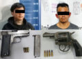 Detiene Policía Estatal a dos hombres en posesión de armas de fuego