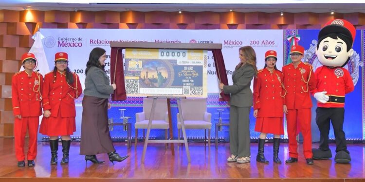Dedican billete de Lotería al Bicentenario del Consulado de México en Nueva York, una de las representaciones más antiguas de nuestro país en el mundo