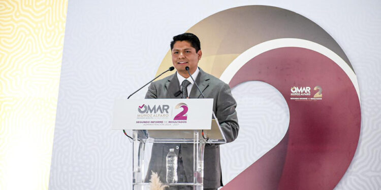 Omar Muñoz presenta su Segundo Informe y destaca avances en seguridad, obra y bienestar en Cuautlancingo